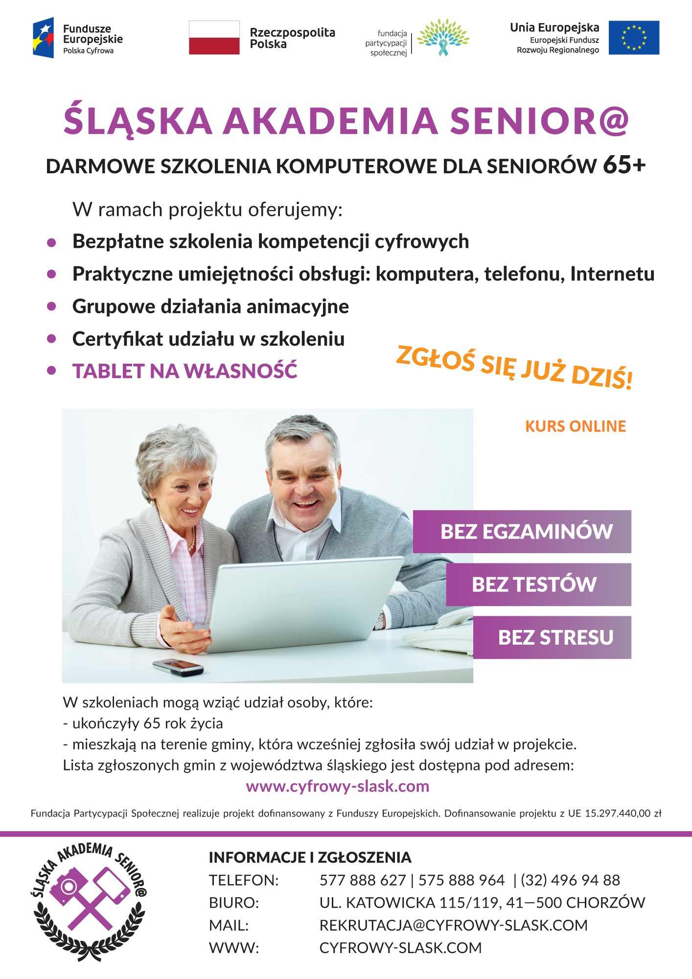 plakat Śląska Akademia Seniora