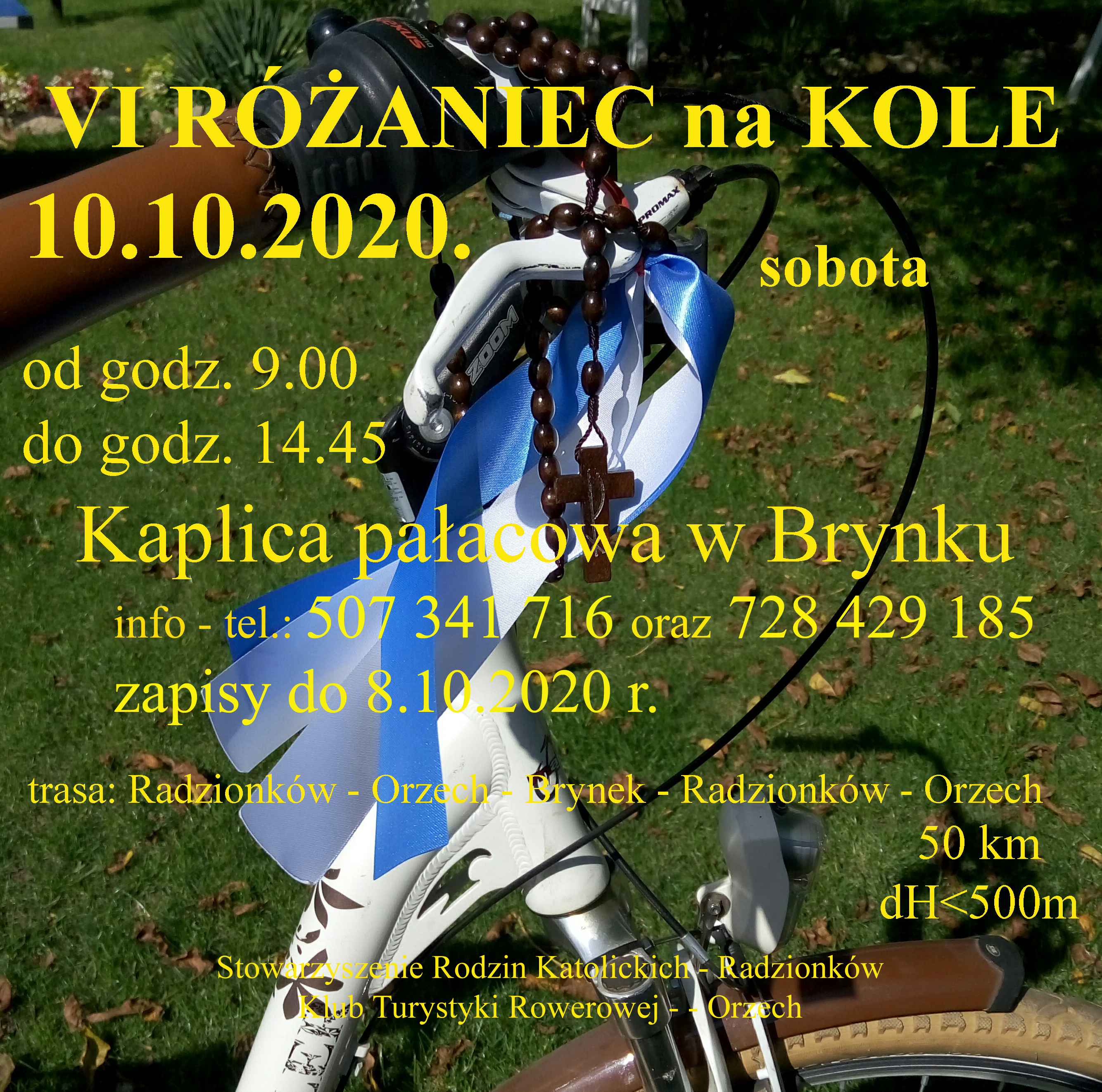 Plakat "VI Różaniec na kole"